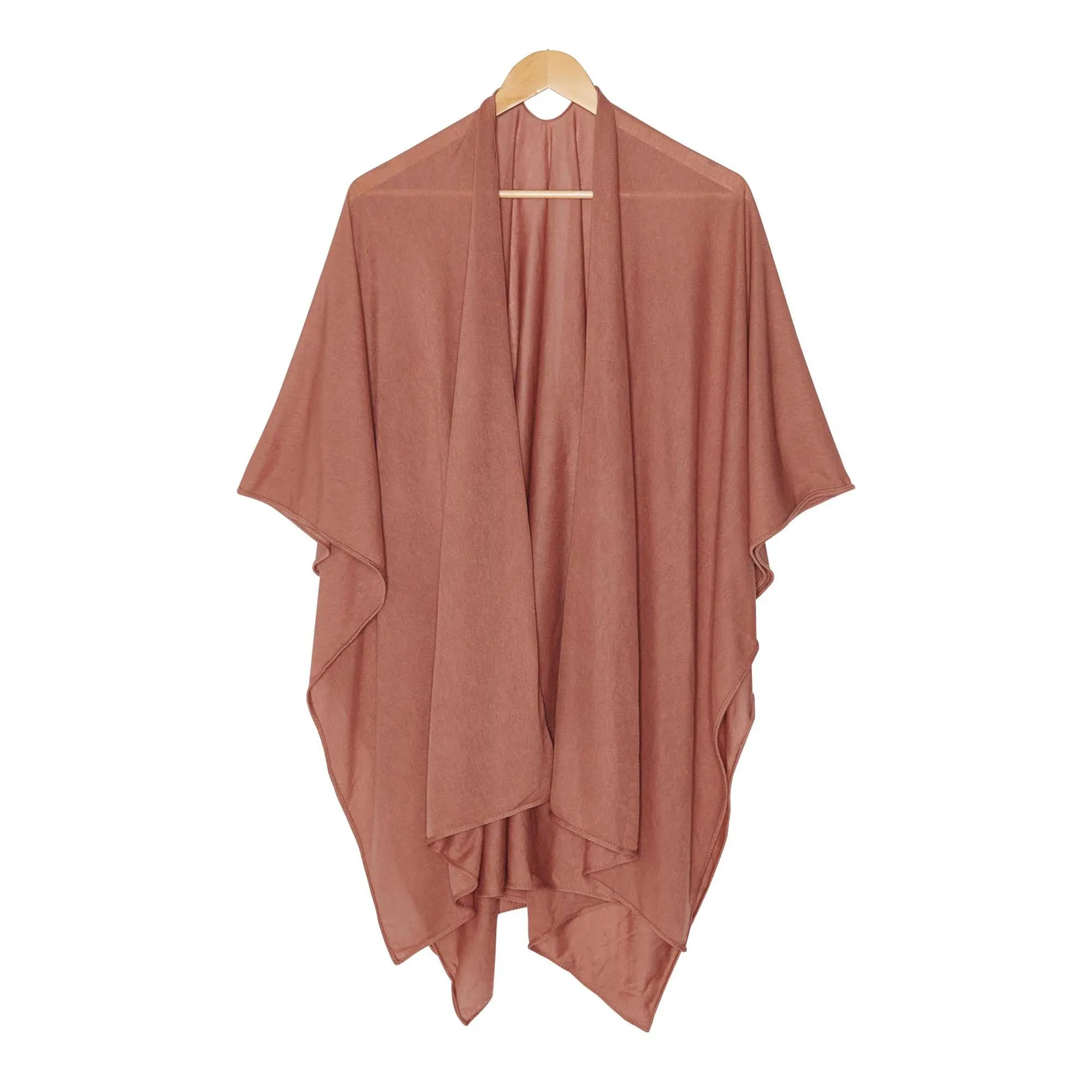 Women's Lightweight Solid Ruana Wrap