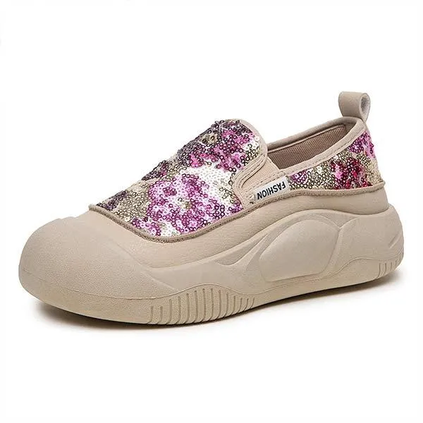 Women's Sequin Platform Loafers 45276307C