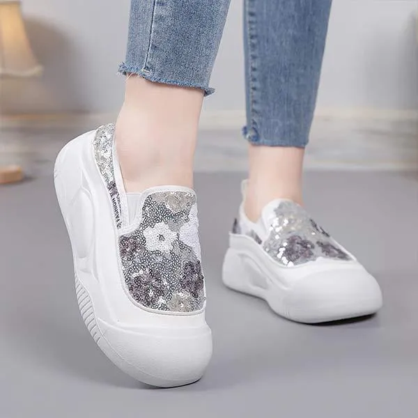 Women's Sequin Platform Loafers 45276307C
