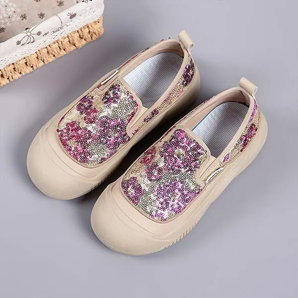 Women's Sequin Platform Loafers 45276307C