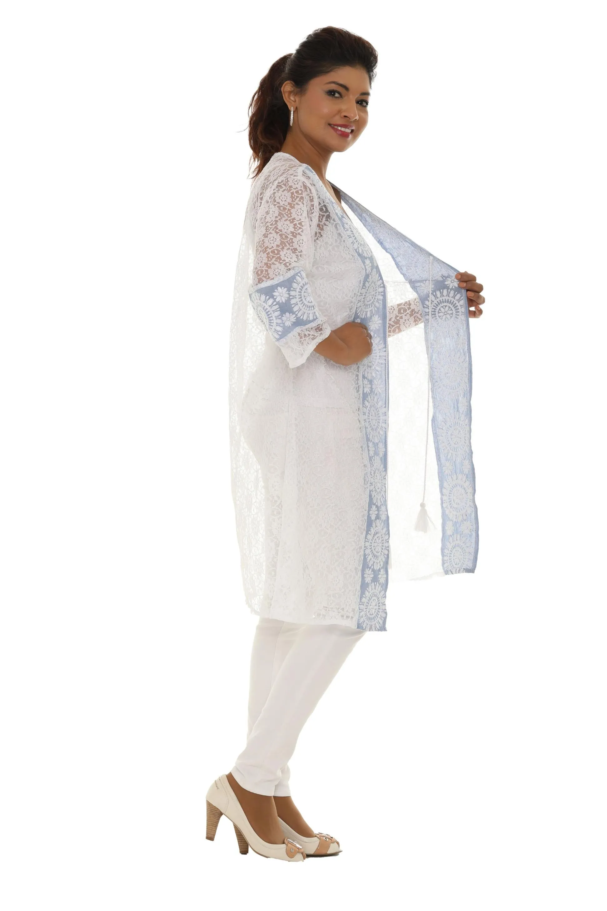Women's Summer Long Mesh Duster Cardigan