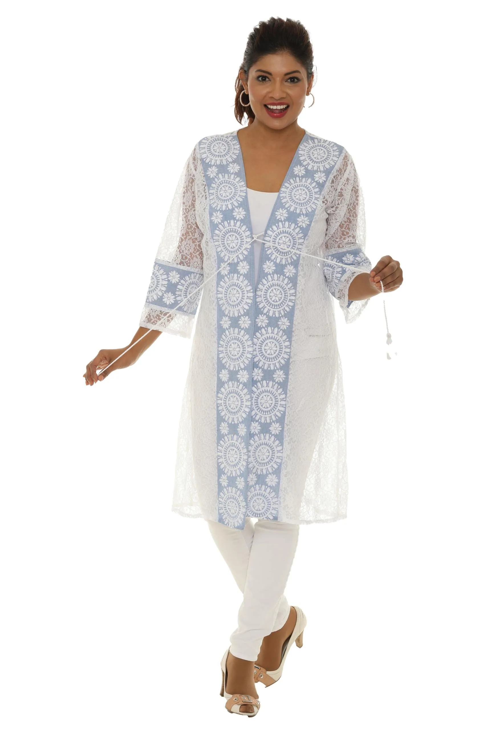 Women's Summer Long Mesh Duster Cardigan