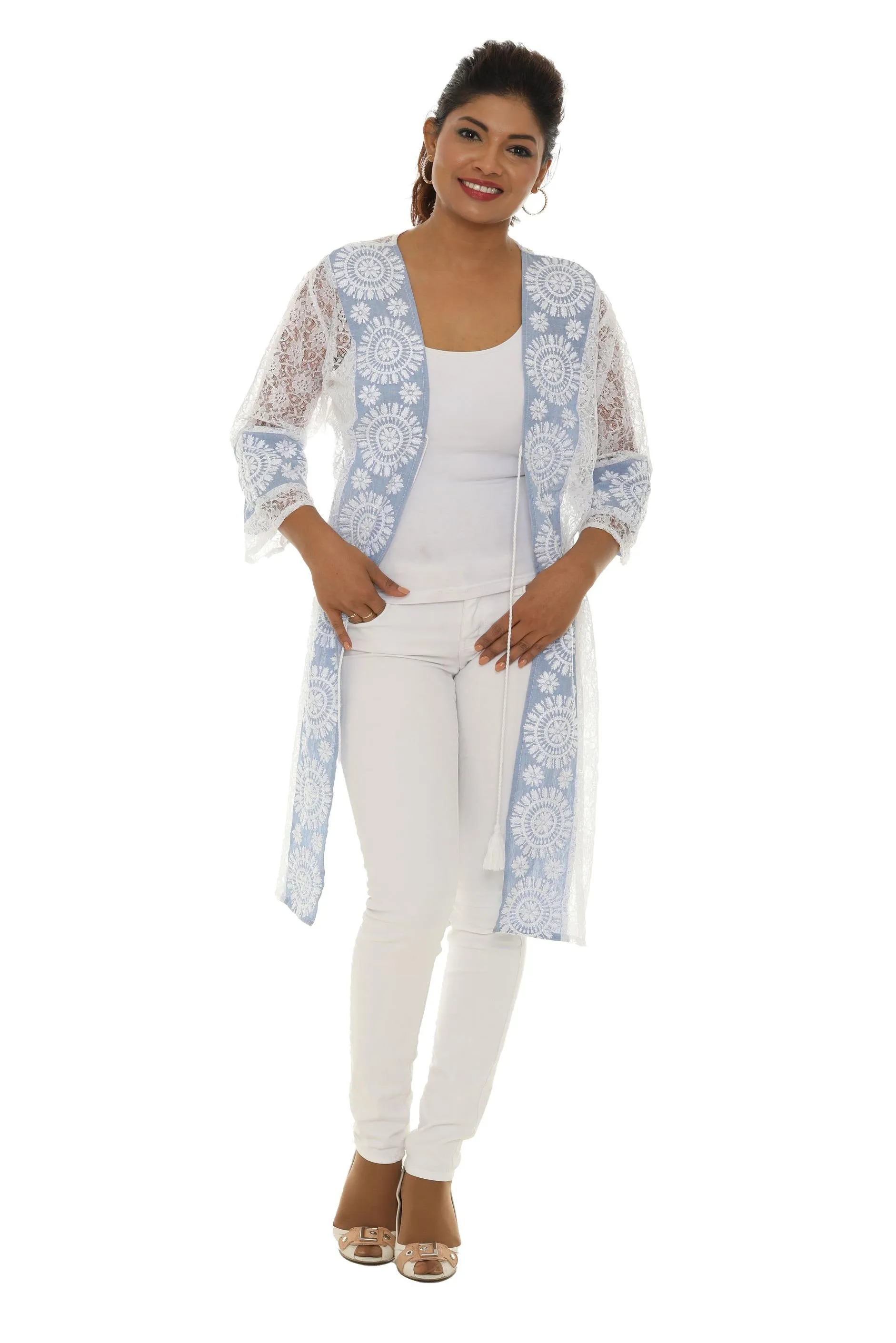Women's Summer Long Mesh Duster Cardigan