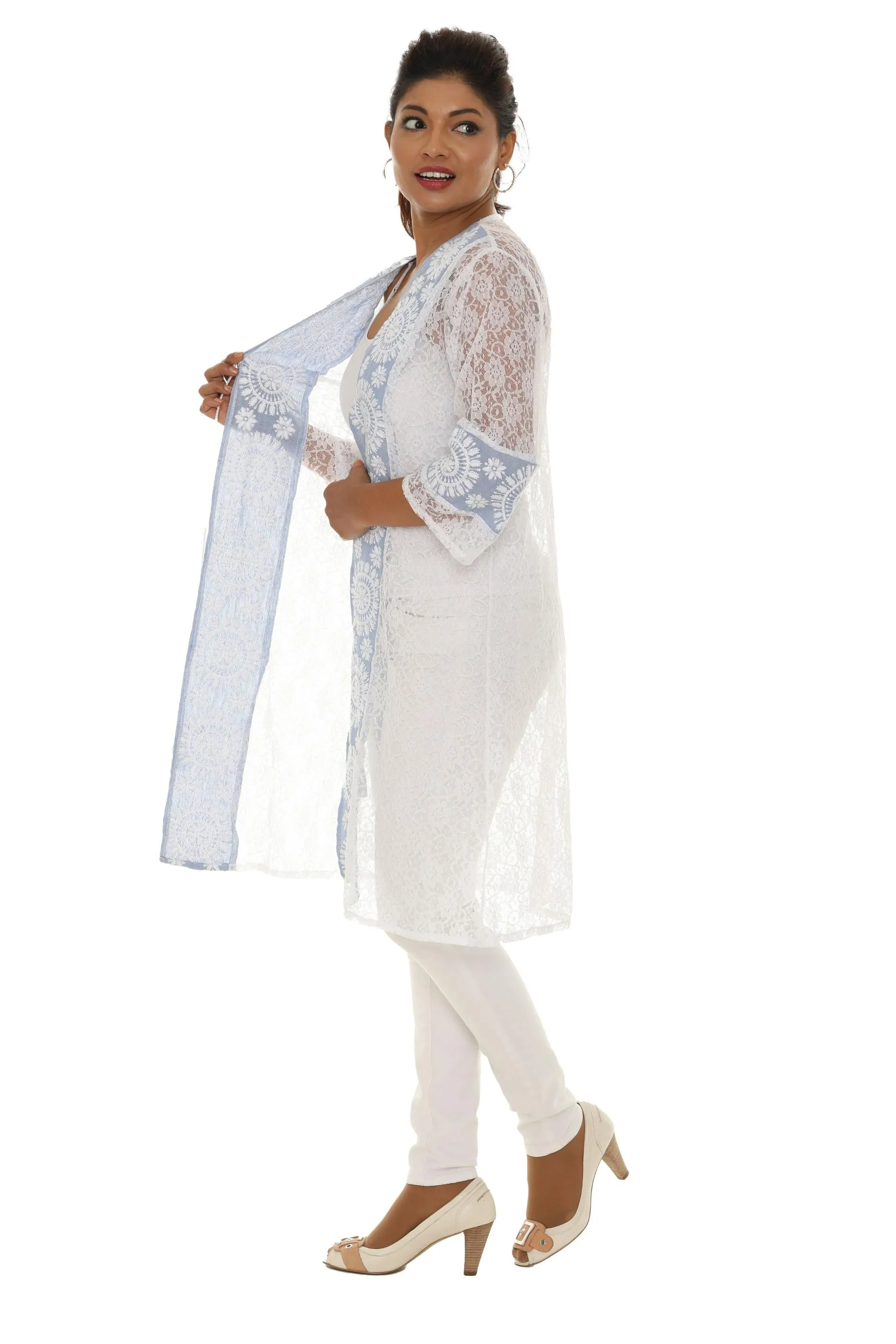 Women's Summer Long Mesh Duster Cardigan